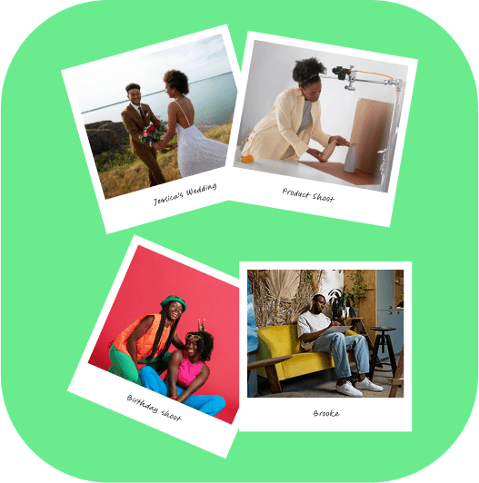 Photography moments - polaroid style photos